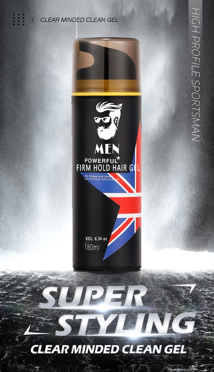 UUFINE Factory private label no alcohol firm hold men long lasting hair styling gel for barber men