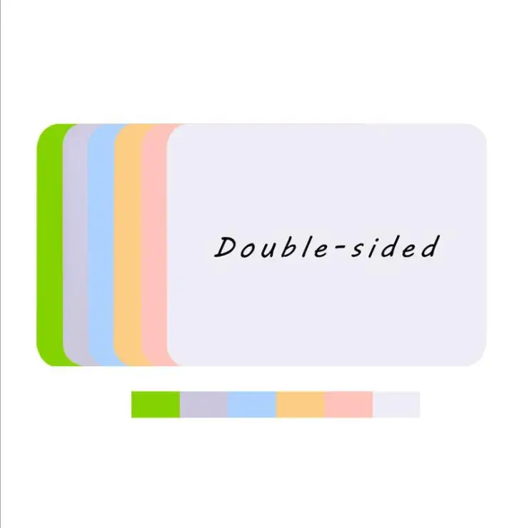 8*12 inch Eco friendly double sided colored white board dry erase student small memo lap colored white board in stock