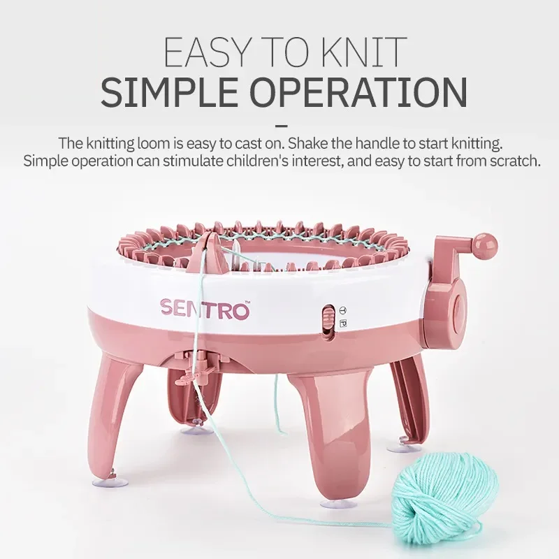 Smart Weaver Knitting Kit Machine 40 Needles Hand Shake Diy Wool Knitting Machine Hat Knitting Machine Toy Girl House For Kids