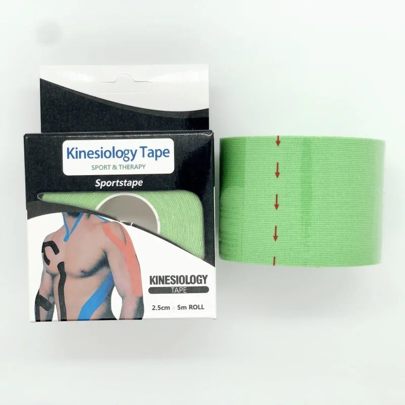 Original Cotton Elastic Premium Athletic Tape Latex Free Hypoallergenic Cotton Kinesiology Tape with Paper Box