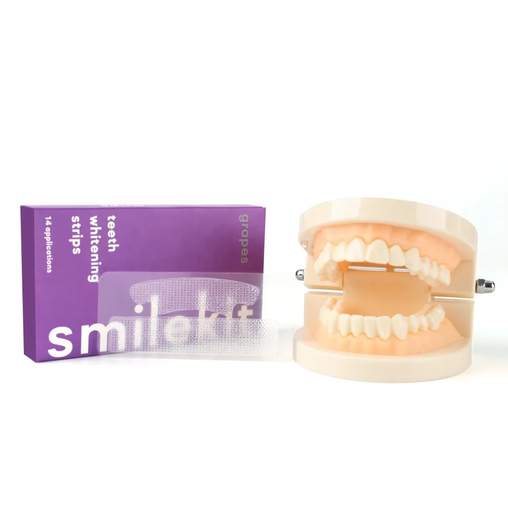Home Use Effective Oem Odm Private Label Hp% Pap Residue Free Fruit Flavor Teeth Whitening Strips