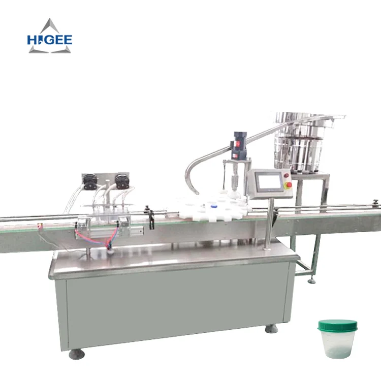 Higee formalin 30ml 70ml liquid bottling small round bottle jar tube filling capping machines price