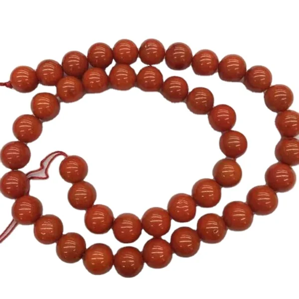 10mm Natural Oil Dyed Sadine Color Coral Beads For Wholesale