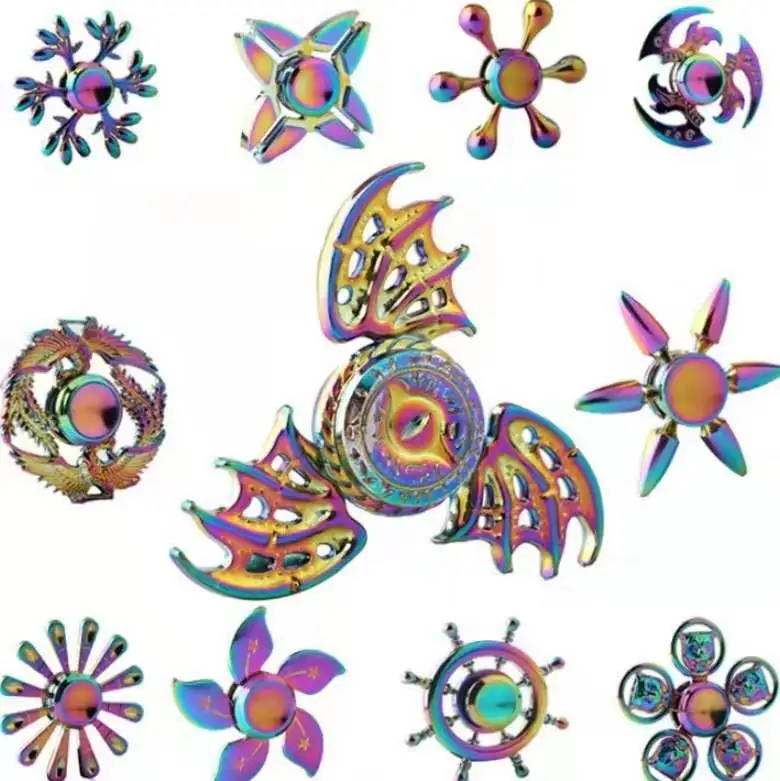 
Free Sample Gyroscope Spiral Luminescent Metal Hand Gyroscope Finger 