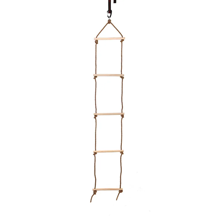 
Hot Sale Accessories Wooden Climbing Rope Outdoor Swing Ladder 