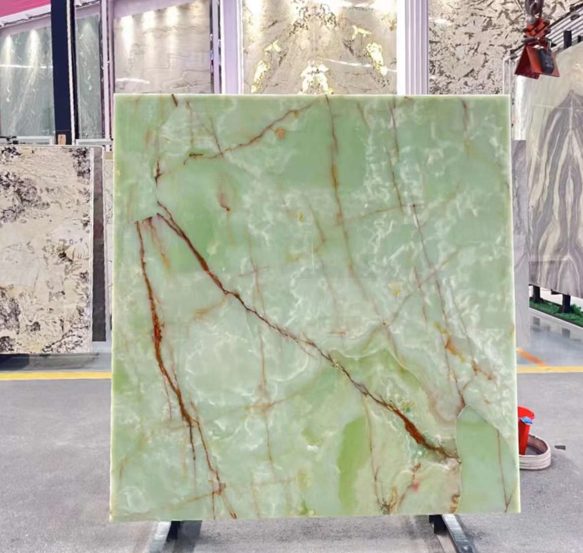 YDSTONE Light Board Translucent Marble Background Wall Backlit Onyx Panel Natural Marble Green Onyx Slab