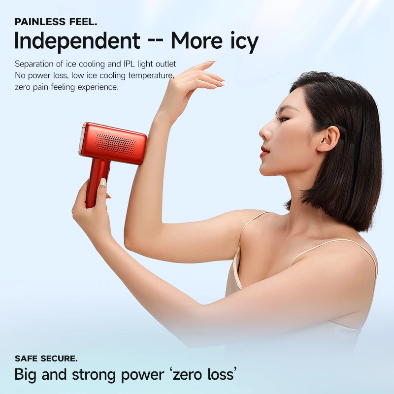 Painless 600000 Flash Ice Ipl Laser Hair Remover Handheld Home IPL Intense Pulsed Light Accept 3.9cm Squared 48W 100V-240V