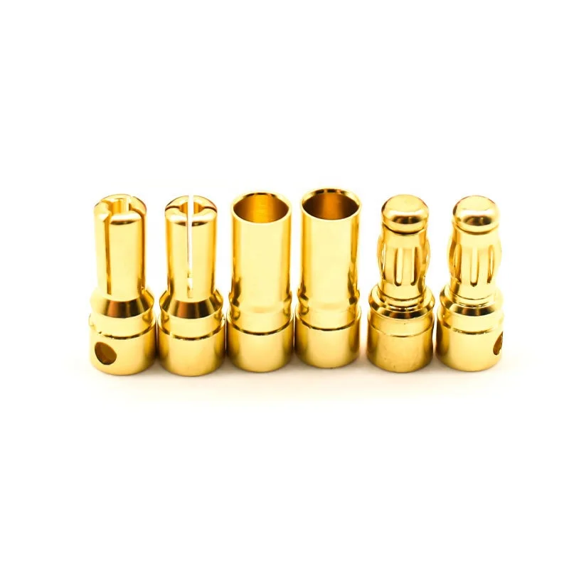 Gold Plated 3.5mm Banana Type Electronic Component Drone Speaker Horn Male Female Banana Plug Connector