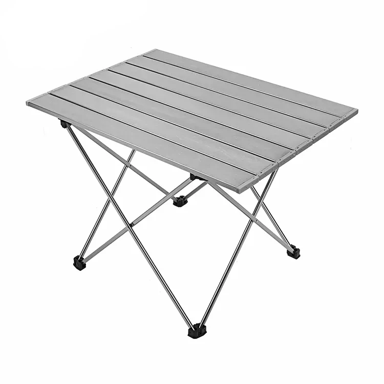 LARIBON Outdoor Furniture Custom Portable Lightweight Aluminium Picnic Table Outdoor Camping Folding Roll Picnic Table