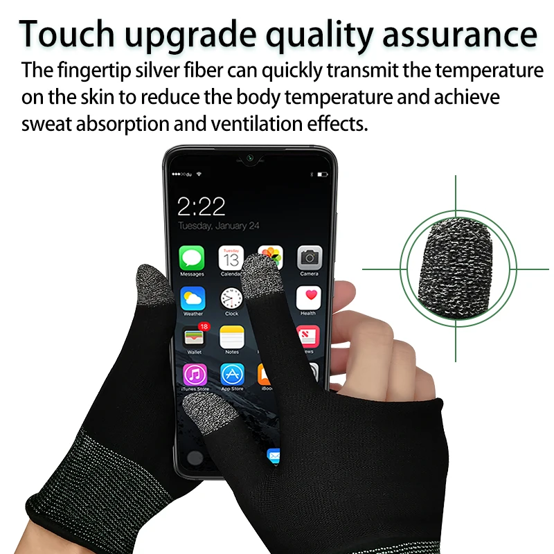 Бесплатные образцы, Лидер продаж, Игровые перчатки с двумя пальцами, Нескользящие Игровые перчатки