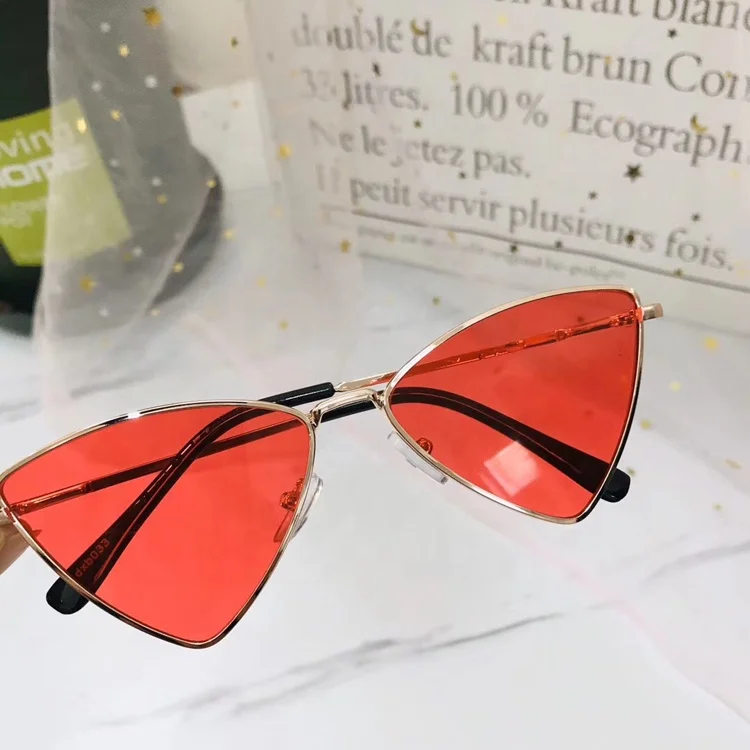 DOISYER Hot Sale Boys Girls Metal Shades Bright Candy Colors Lenses UV400 Vintage Triangle Kids Sunglasses 2020