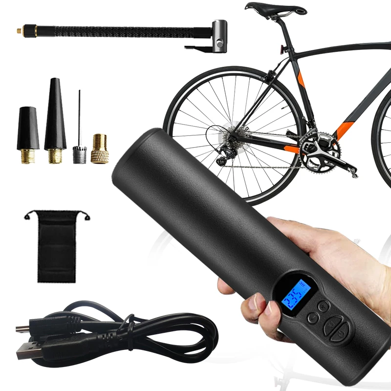 Factory Direct Sale Portable Air Pump Compressor Car Bike Tire Inflator Cordless Air Pump Electric Inflator With Led Light