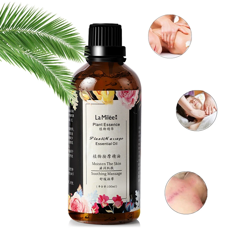 100% Organic Pure Plant Essential Oil OEM Anti-wrinkle Massage Oil For Body For Spa