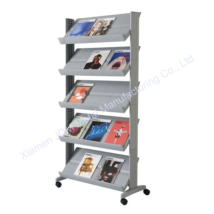 Steel Shelving Waterfall Floor Dvd Wire Display Rack Gold Foldable Shelves