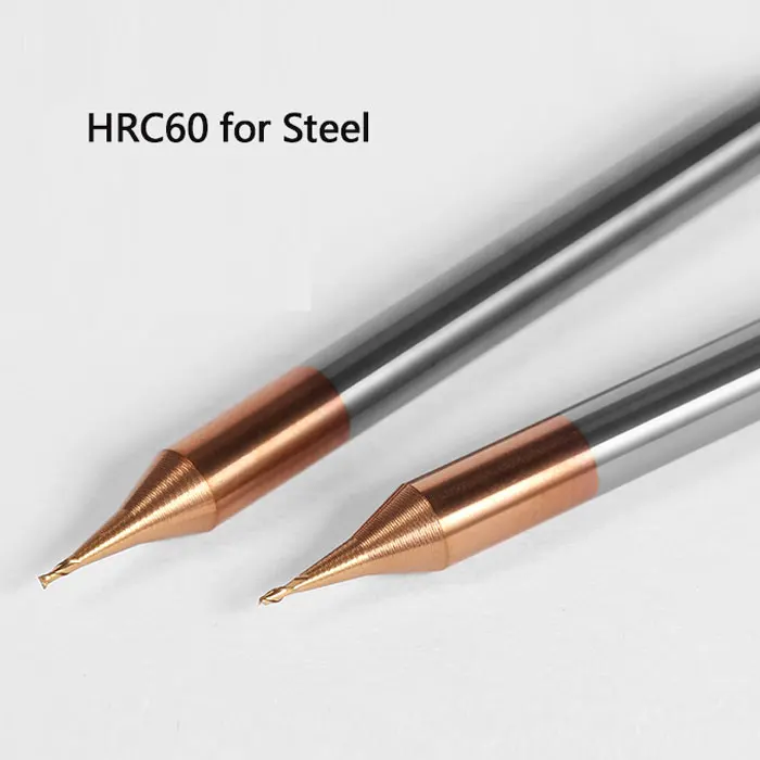 Optimal Sharp Cutting Micro-diameter 2-blade Milling Cutter For Brass Aluminum Cnc Machining Part