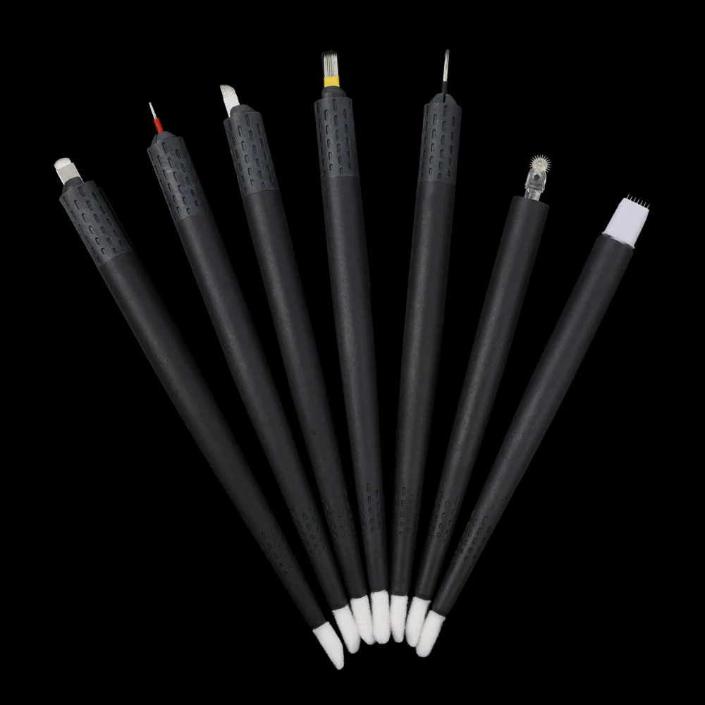 Одноразовый инструмент для микроблейдинга Wenshen YD OEM черная ручка татуировки держатель лезвия макияжа бровей