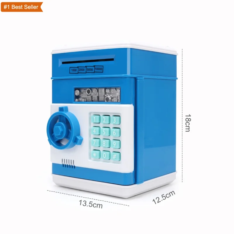 2022 Hot Selling Product  Electronic Piggy Bank Safe Money Box Children Digital Coins Cash Saving Safe Atm Piggy Bank