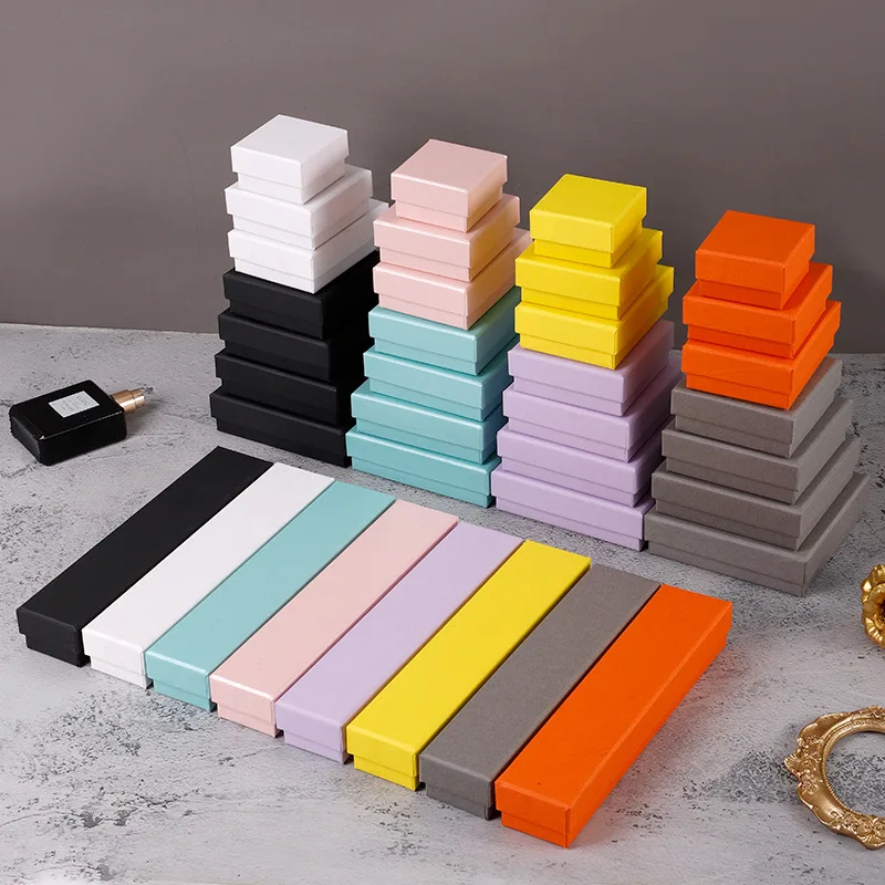 Custom Logo Small Jewelry Paper Packaging Gift Box Girls Ring Jewelry Color Cheap Packing Storage Box