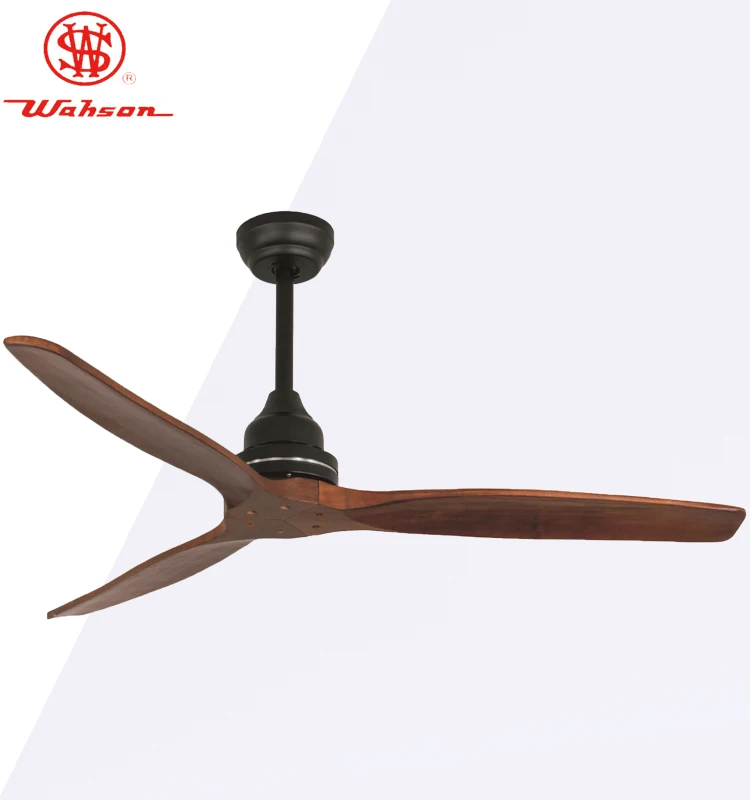 Stylish 52 Inch Solid Wood Blades Ceiling Fans Best Price AC/DC Ceiling Fan 100% Copper Motor Bring Strong Airflow S52-309B
