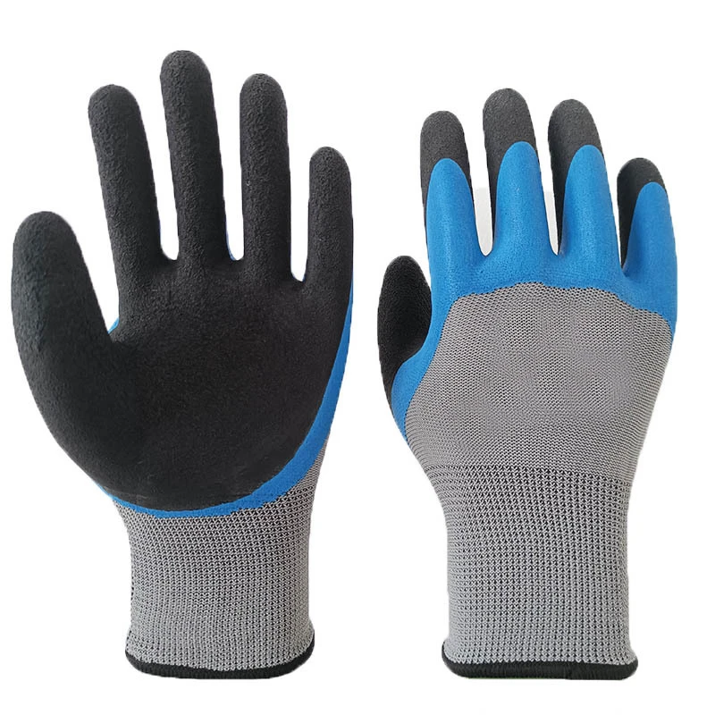 Nylon Wear resistant Double Dipped Latex Coating Double Latex Dipping Gloves