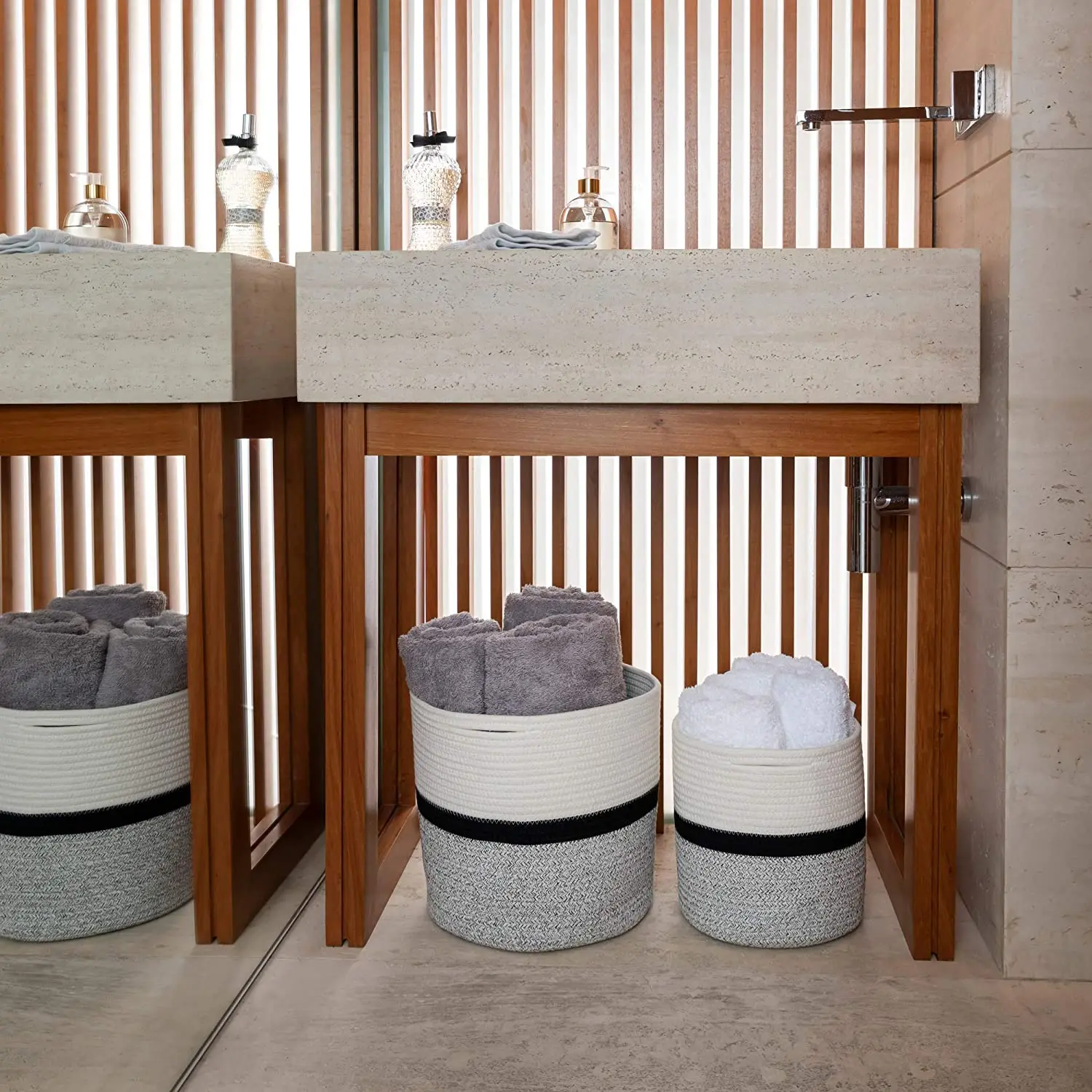 Wholesale Foldable Cotton Woven Rope Plant Basket For Flower Pot Home Decor Planters Storage Organizer Laundry, Grocery Basket