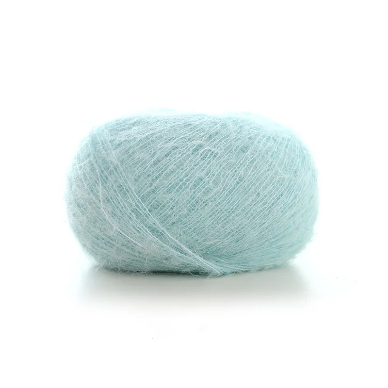 italy long silk rainbow 100% fancy wool mohair yarn fabrics