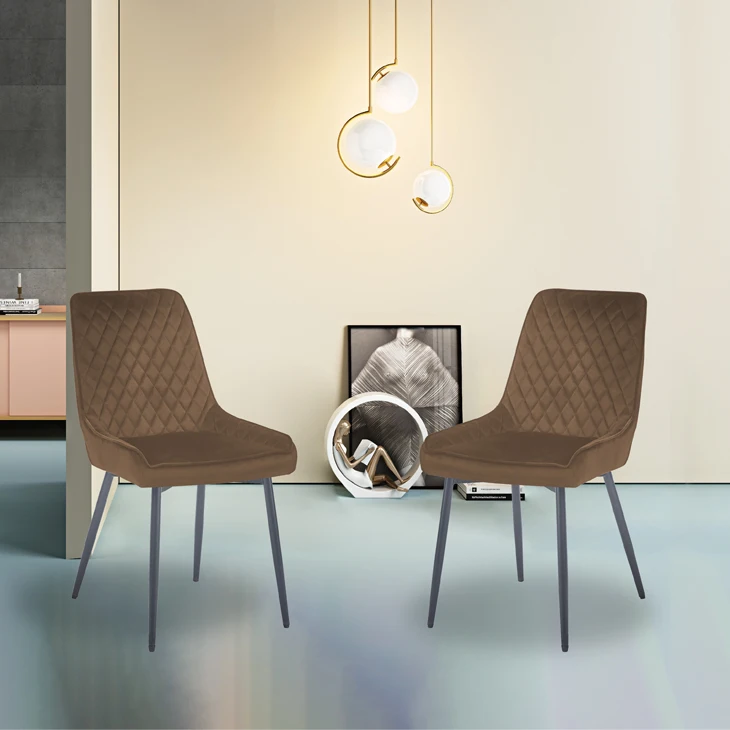 Black luxe velvet high back dining chair for kitchen dining room