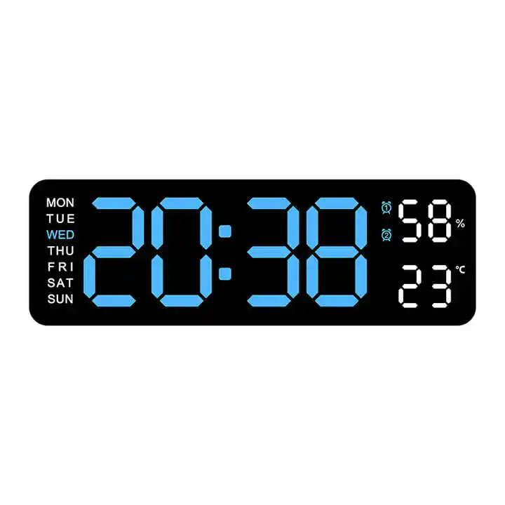 5503 Multifunctional Led Digital Table Clock 2 Set Alarm Date Temperature Week Display Usb-powered Wall Clocks