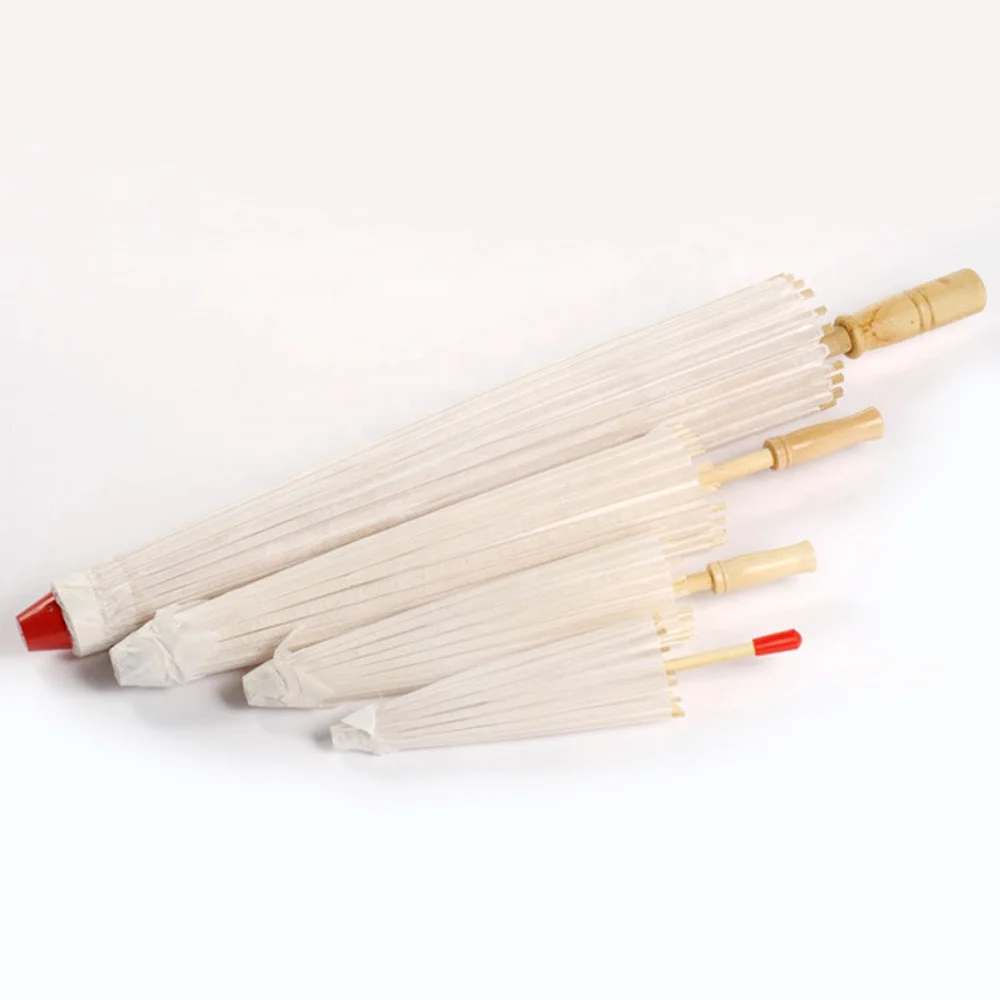 White Chinese Wedding Party Decoration Paper Umbrella Parasols