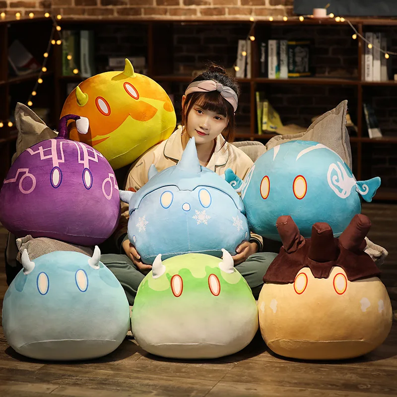 Genshin Impact Plush Pillow Slime Plush Toys Gifts for Kids Original God Genshin Slime Doll Cushion Gift
