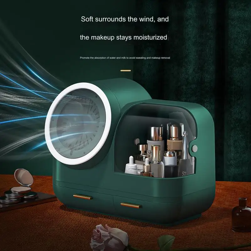 Makeup Organizer Drawers Portable Cosmetic Jewelry Storage Box Led Mirror