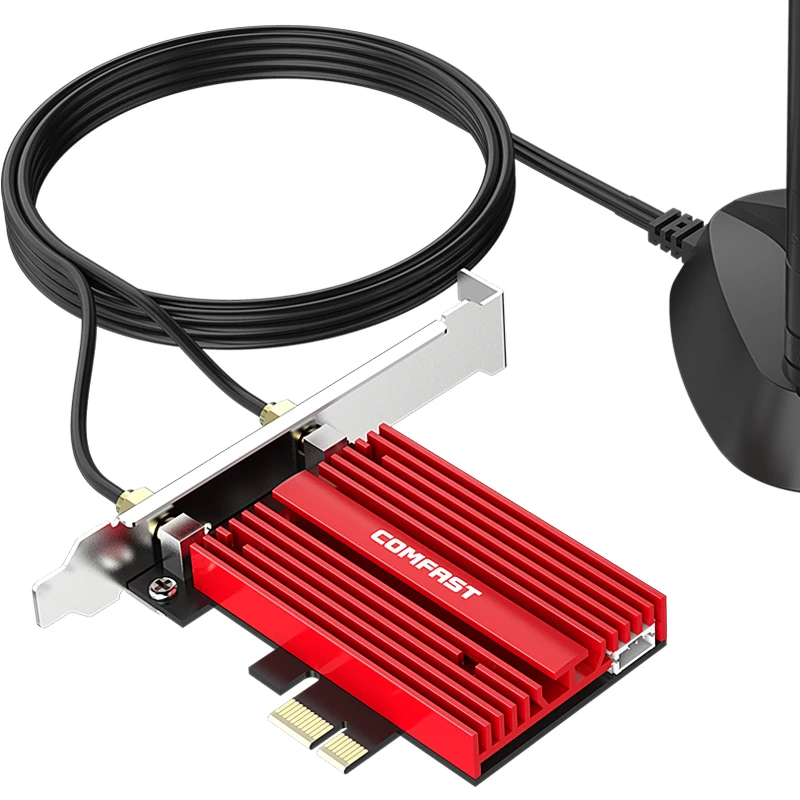 Comfast Wifi6 CF-AX200 плюс 3000 Мбит/с Wi-Fi карта PCIe 2 4G/5G Dual Band BT5.1 беспроводной PCI Express адаптер для