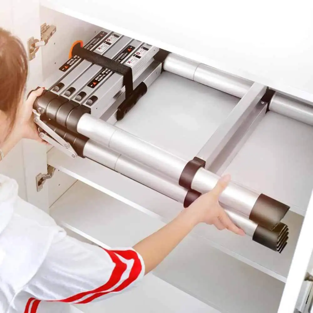 herringbone aluminum folding stairs double side a type telescopic step ladder