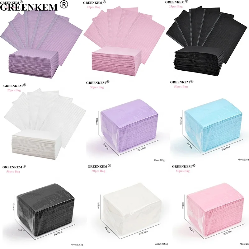 25Pcs/50Pcs/125Pcs Disposable Foldable Nail Clean Pad Waterproof Tablecloth Lint Paper Practice Nail Art Table Mat