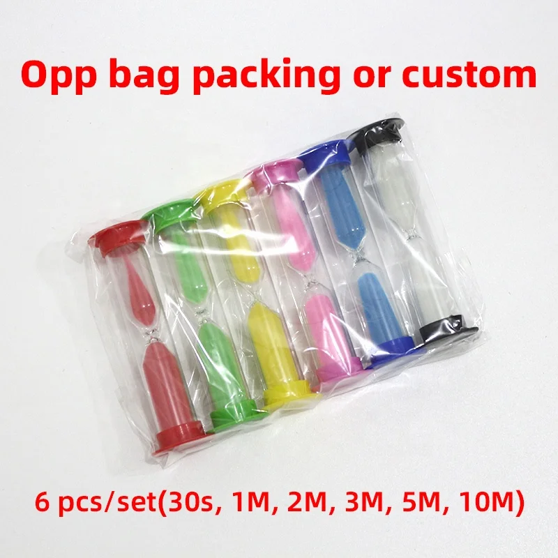 Wholesale Small Hourglass Plastic Sand Timer 4 Minutes Shower Sand Timer Plastic Colorful Shower Sand Clock Sandglass For Kids