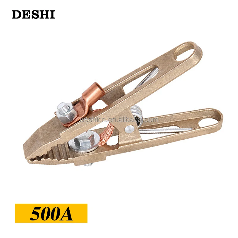 500A high quality all copper welding machine grounding clamp brass 500A grounding clamp