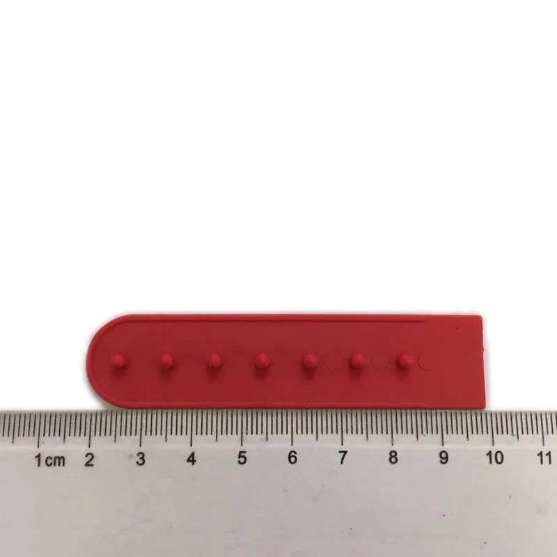 Free Sample Snapback Buckle Strap Replacement Button with 7 Holes Plastic Injection Molding Plastic Customized Logo Red 1000pcs