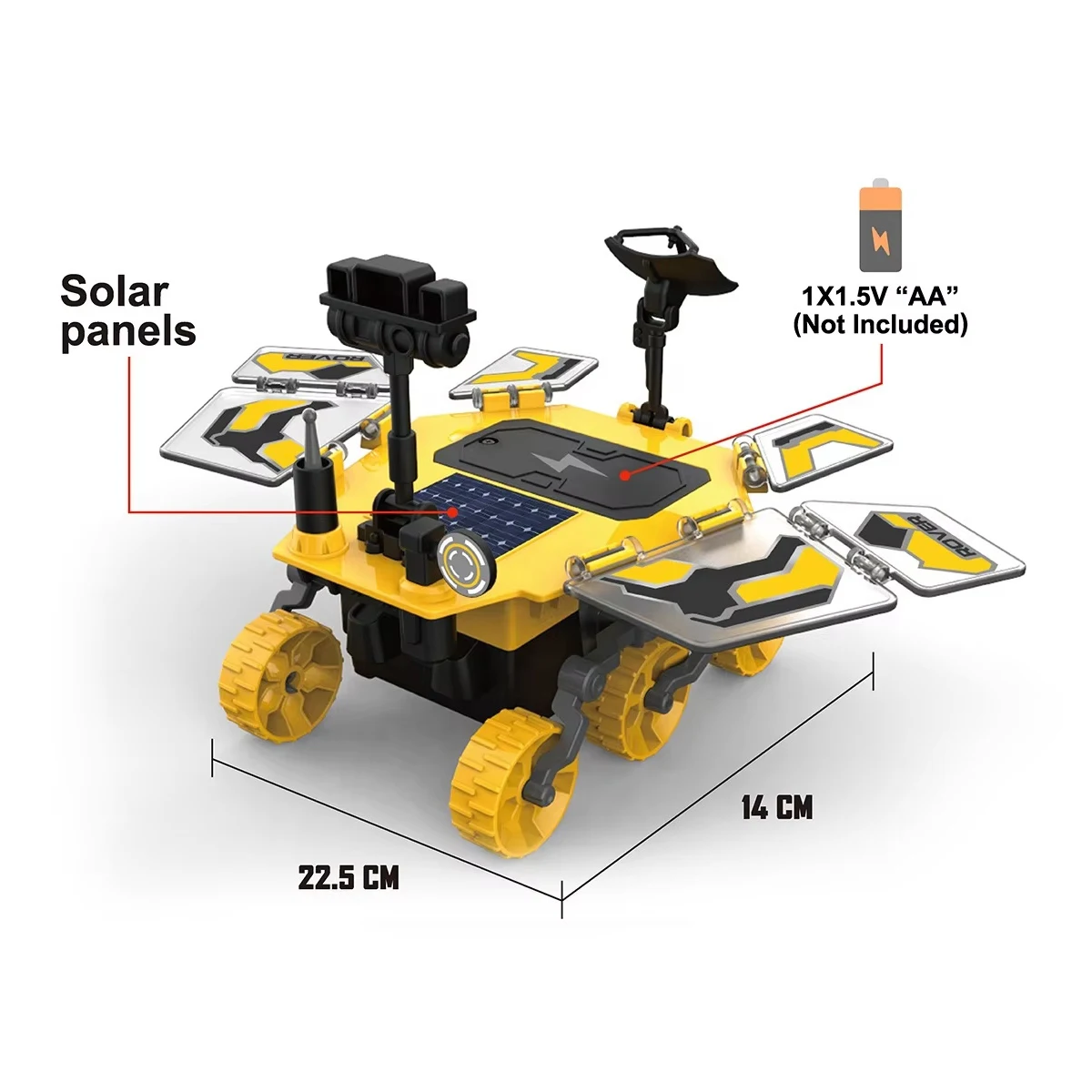 SY TOYS STEAM Solar Mars Rover DIY Solar Power Mars Exploration Car Eco-Engineering Stem Toys