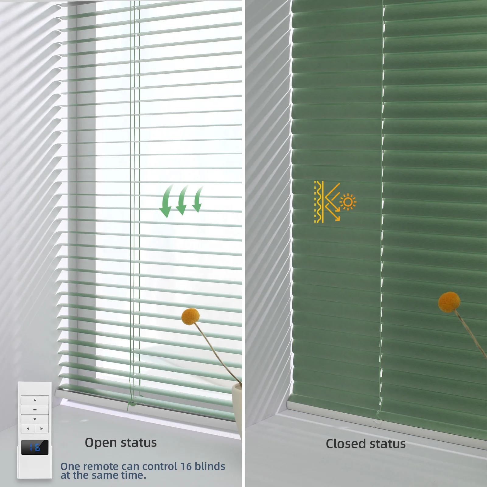 Electronic Smart Blinds Zigbee Automatic  Aluminum Venetian Blinds for Office Living Room Built-in Blind Motor