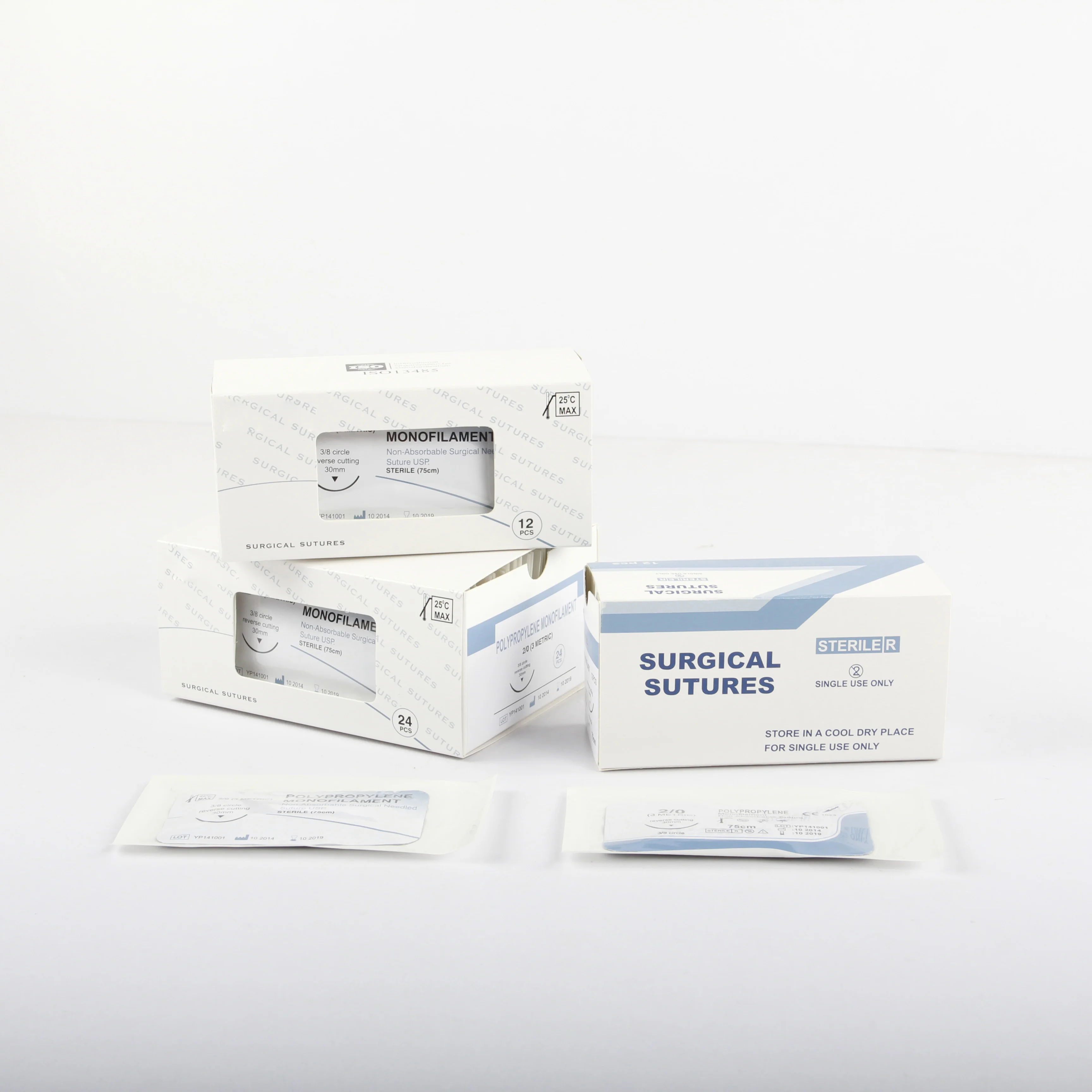 factory Absorbable chromic plain braided surgical suture with needle