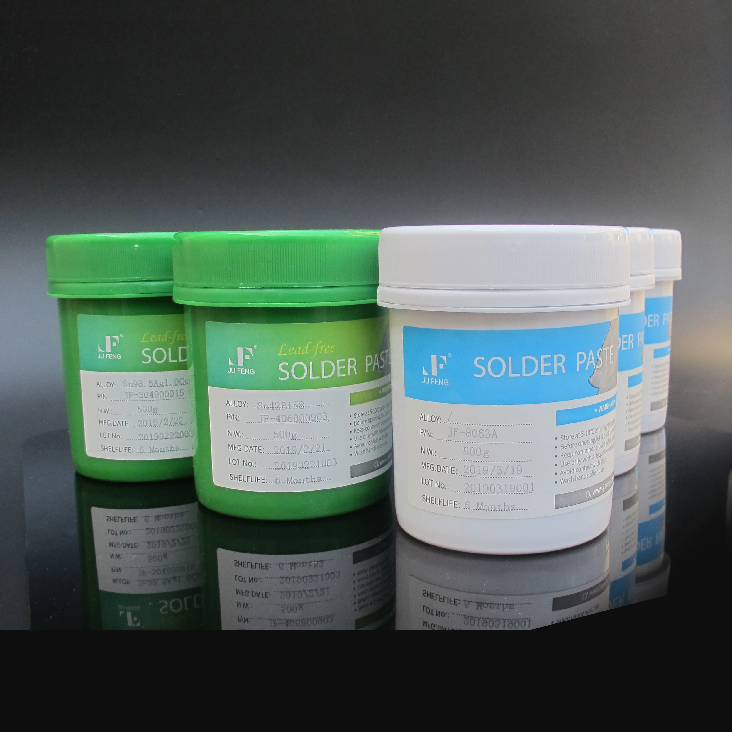 JUFENG Sn42Bi58 Led Light Strip Solder Paste PCB Electronic Solder Cleaning Free Solder Paste for SMT welding Low temperature