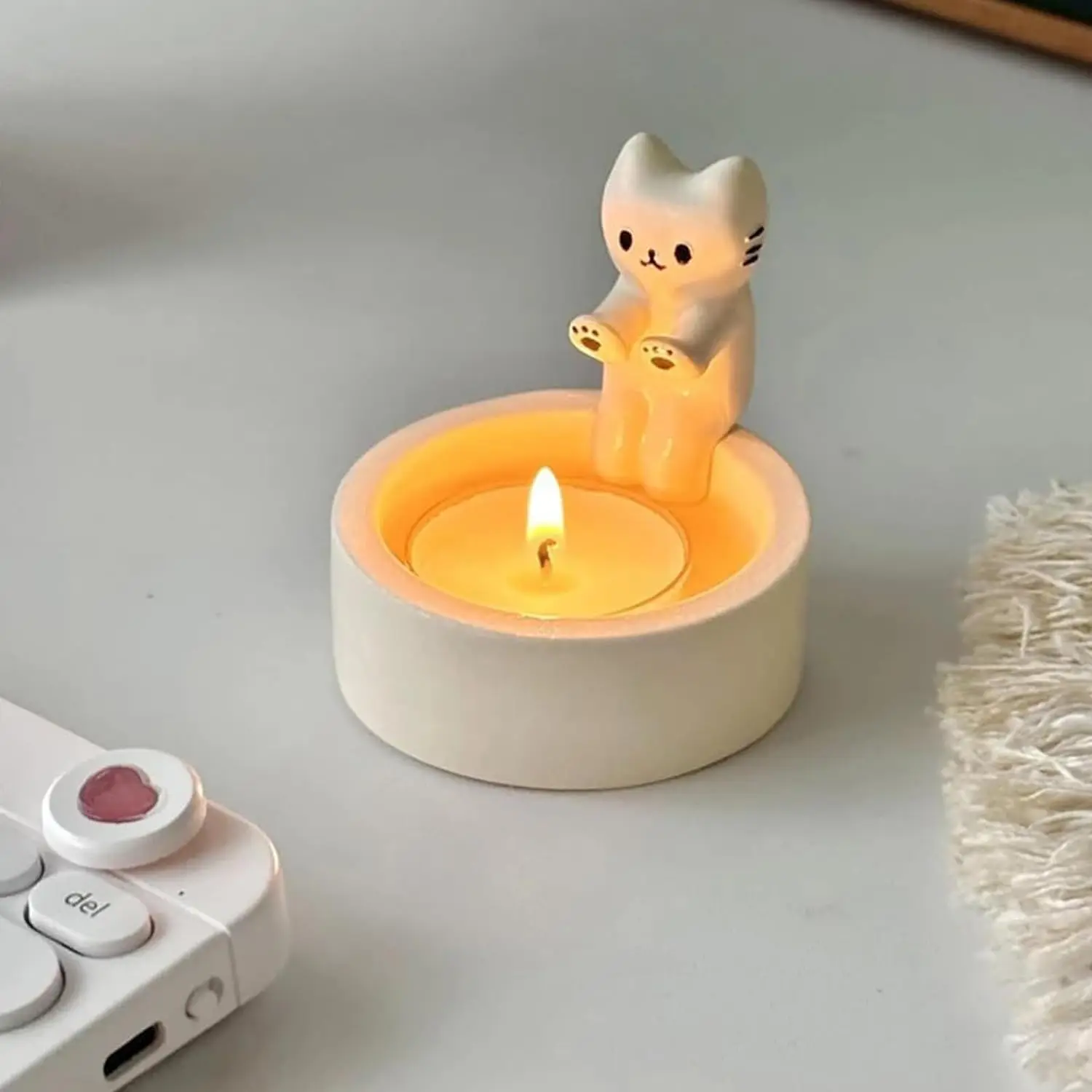 Cat Candle Holder, Cat Warming Paws Candle Holder, Kitten Tea Light Candle Holders, Warming Paws Cat Tealight Holders Ornaments