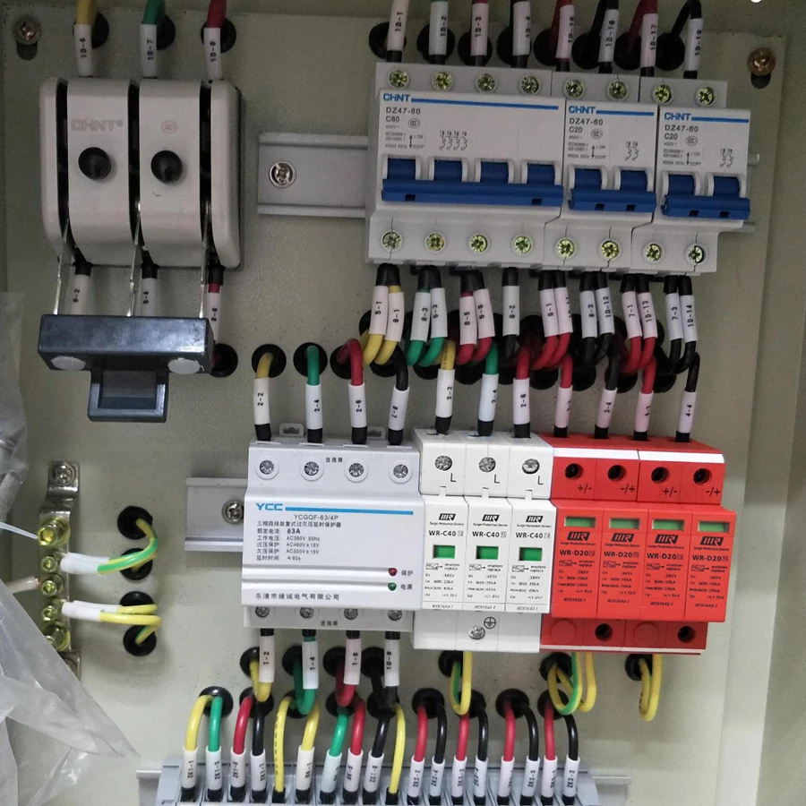 WR-C40 GPS AC 275/385V 20KA 40KA Thunder Arrester Surge Protectors SPD For Lighting System