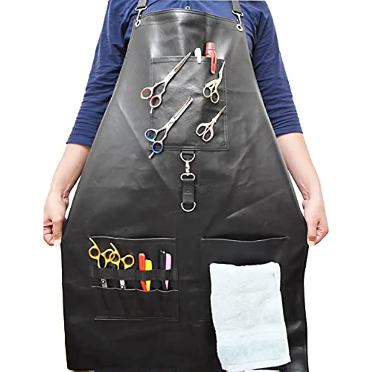 Leather  Korea Waterproof Barber Shop Restaurant Baking Beauty Salon Painting House Kitchen Accessories Cleaning Tools Apron