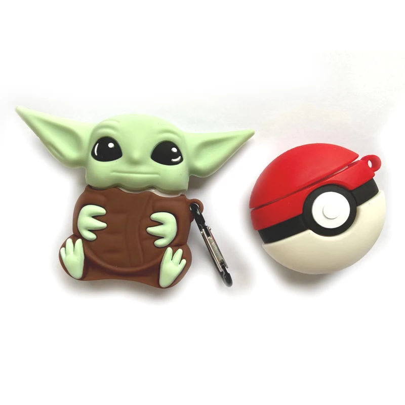 Cartoon protective soft silicone case for pokemon for airpods pro accessories for air pod 2 airpod pros 3 cover with keychain