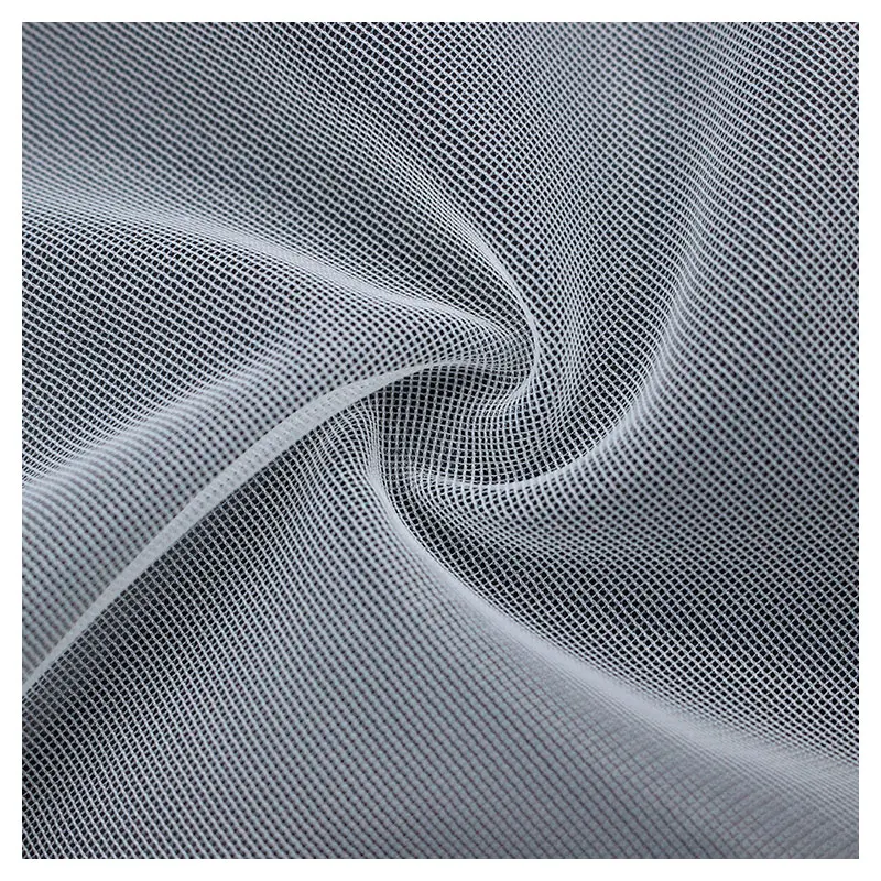 Лидер продаж, износостойкая белая Иллюзия телесного цвета, 100% нейлоновая сетчатая Тюлевая ткань для штор