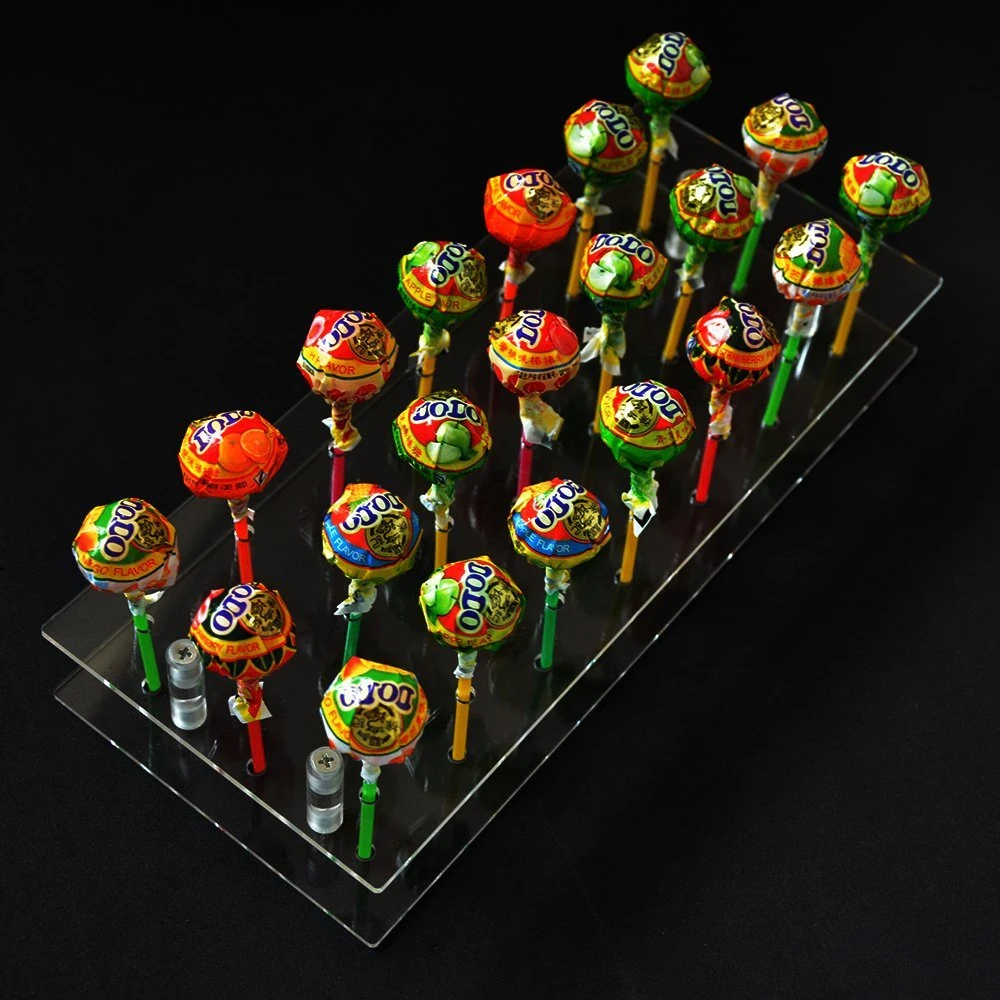 21 Holes Acrylic Cake Pop Lollipop Clear Display Stand Acrylic Lollipop Server Decoration Holder Base Shelf
