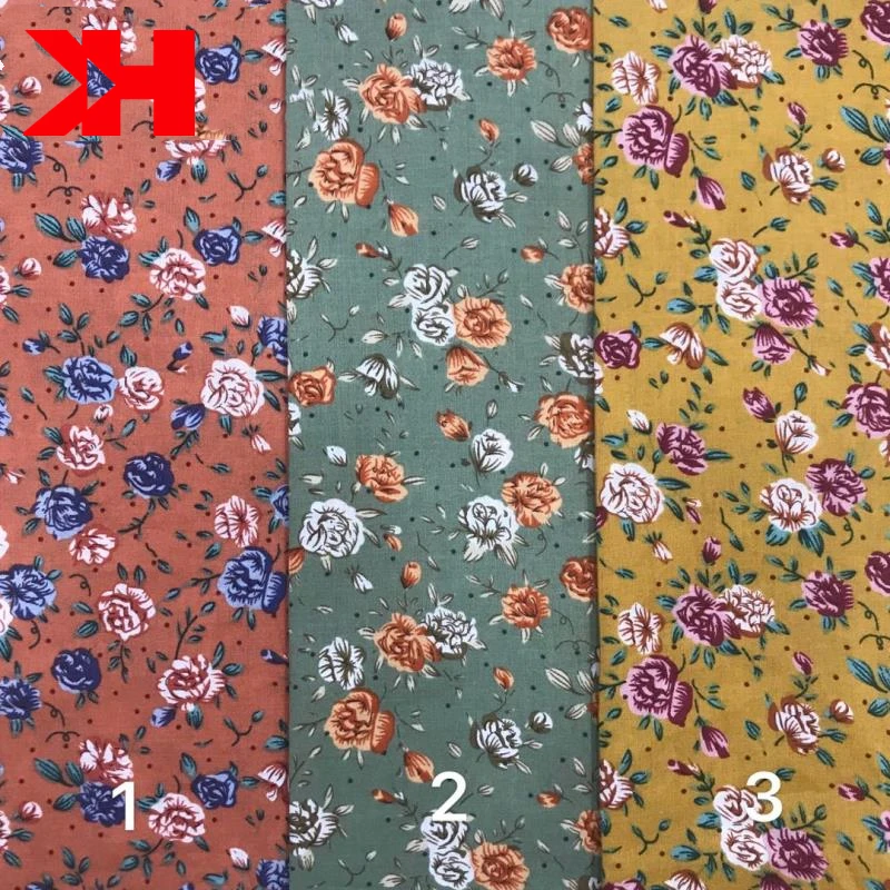 voile custom organic floral 100% cotton woven lawn scarf fabric