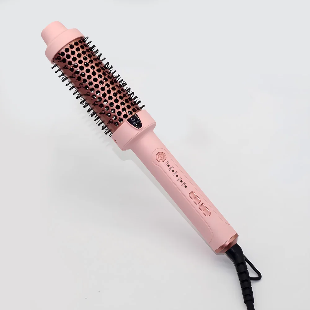45mm 220C Double PTC High Temperature Temperature Adjustable Thermal Hot Brush Round Brush Ceramic Heated Brush