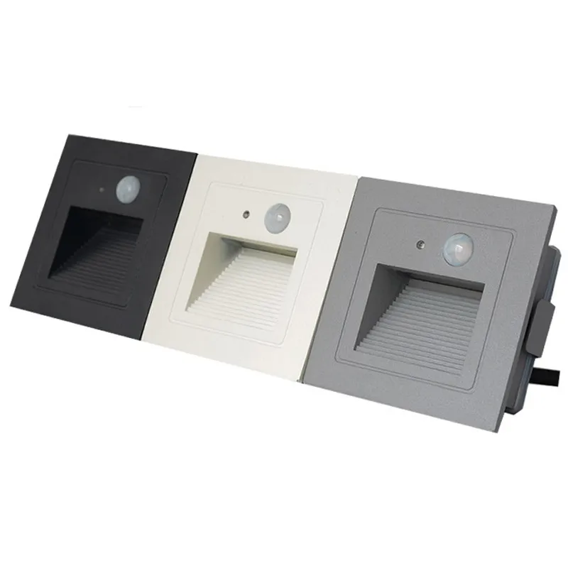 Утопленный светодиодный светильник Geagood для внутреннего и наружного освещения, 1 Вт, 3 Вт, Пассивный инфракрасный датчик движения